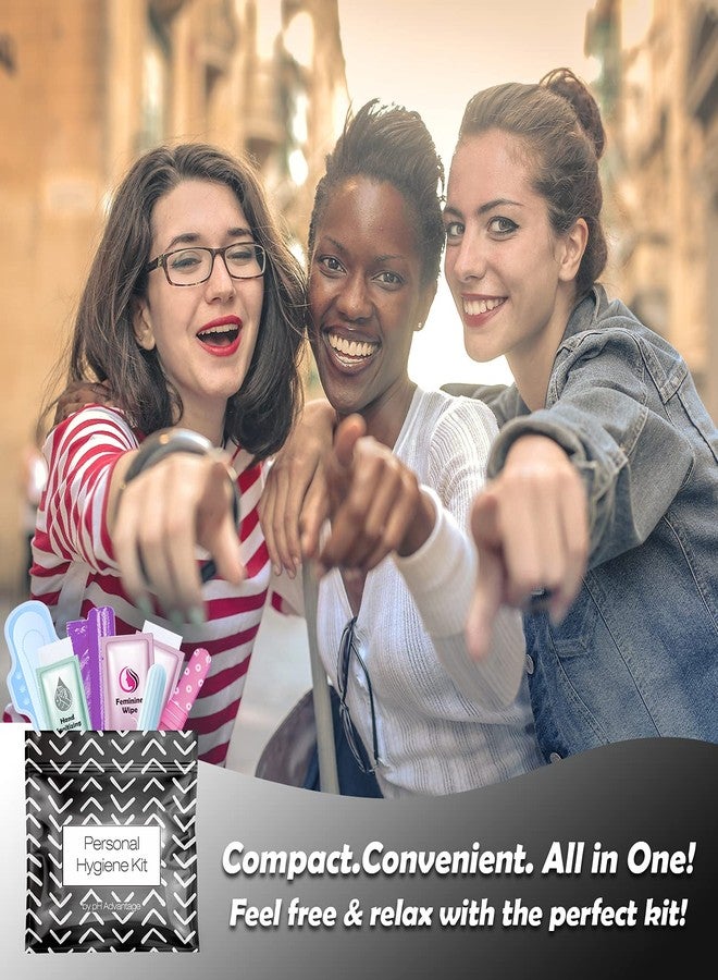 pH Advantage Portable Period Kit: Essential Period Pouch for Teen Girls in School, Travel, and Daily Use - Ideal for Parents, Schools, Churches, Businesses, and Homeless Outreach - Black Treads (1) - Image 4